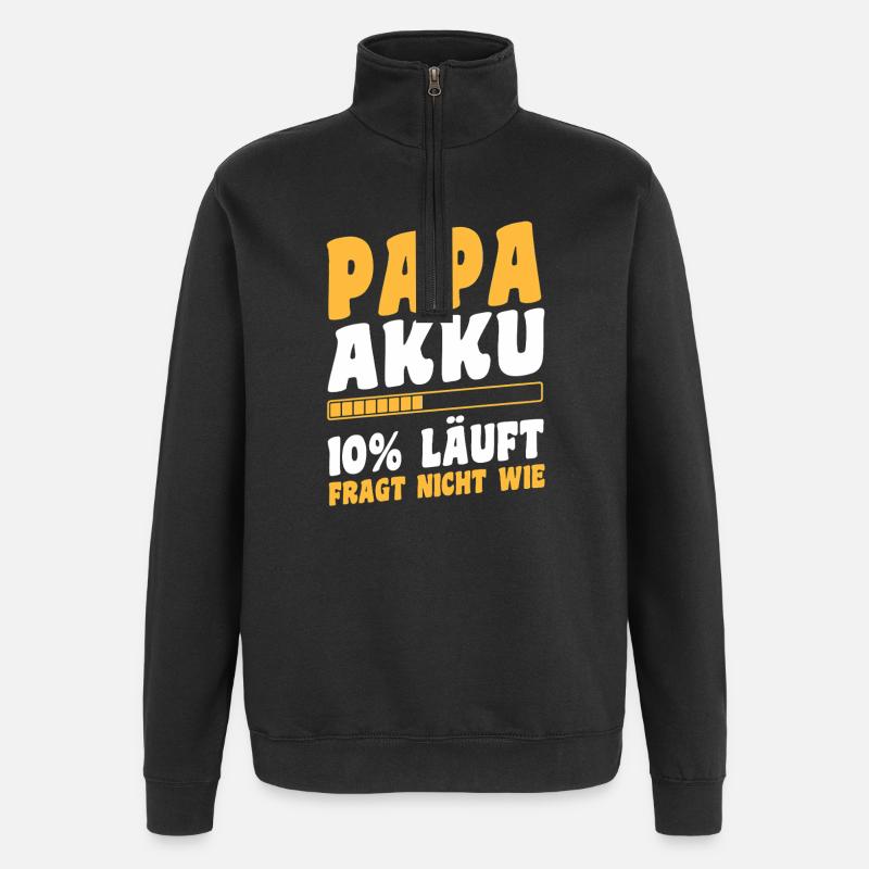 Tochter Sohn - Quarter-Zip-Sweatshirt - Schwarz