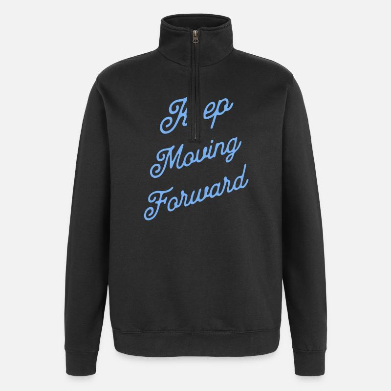 Keep Moving Forward - Sweat à zip 1/4 - noir