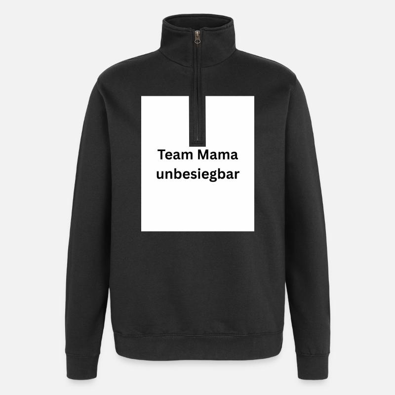 L’équipe Mama Invincible - Sweat à zip 1/4 - noir