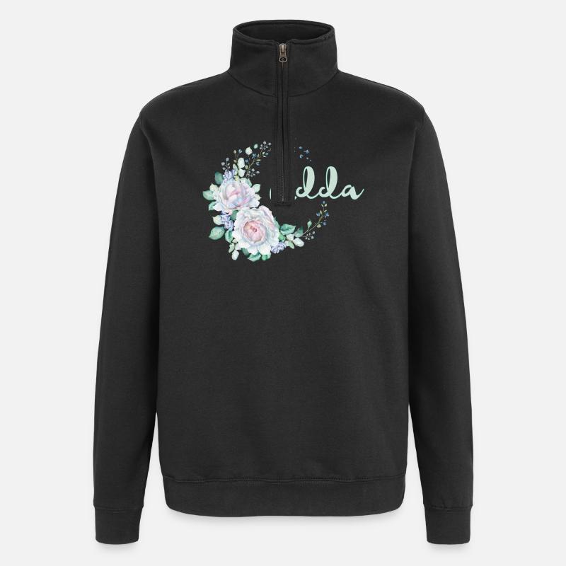 Pour Edda - Sweat à zip 1/4 - noir