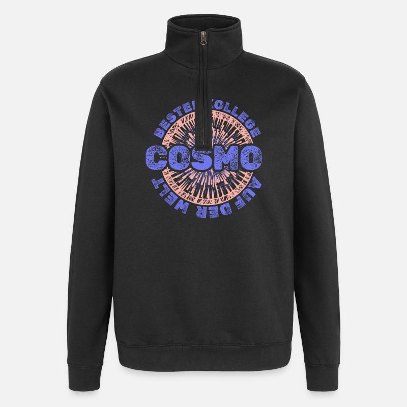 Cosmo comme prénom - Sweat à zip 1/4 - noir