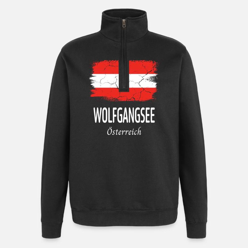 Wolfgangsee - Quarter-Zip-Sweatshirt - Schwarz