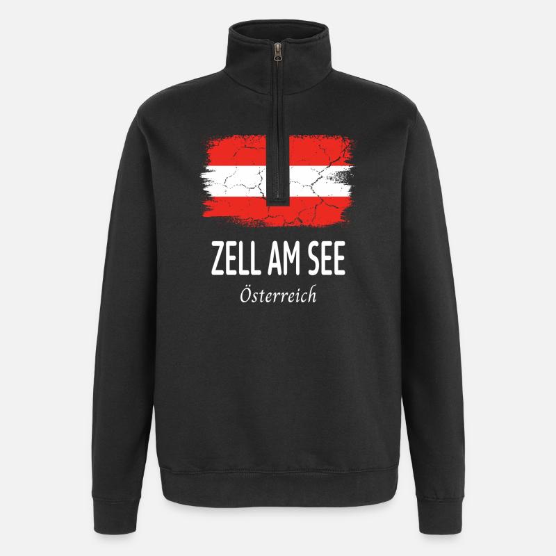 Zell am See - Sweat à zip 1/4 - noir