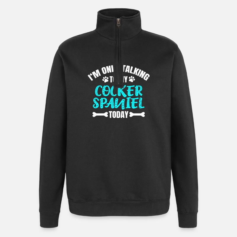 Cocker Spaniel Cockerspaniel - Sweat à zip 1/4 - noir
