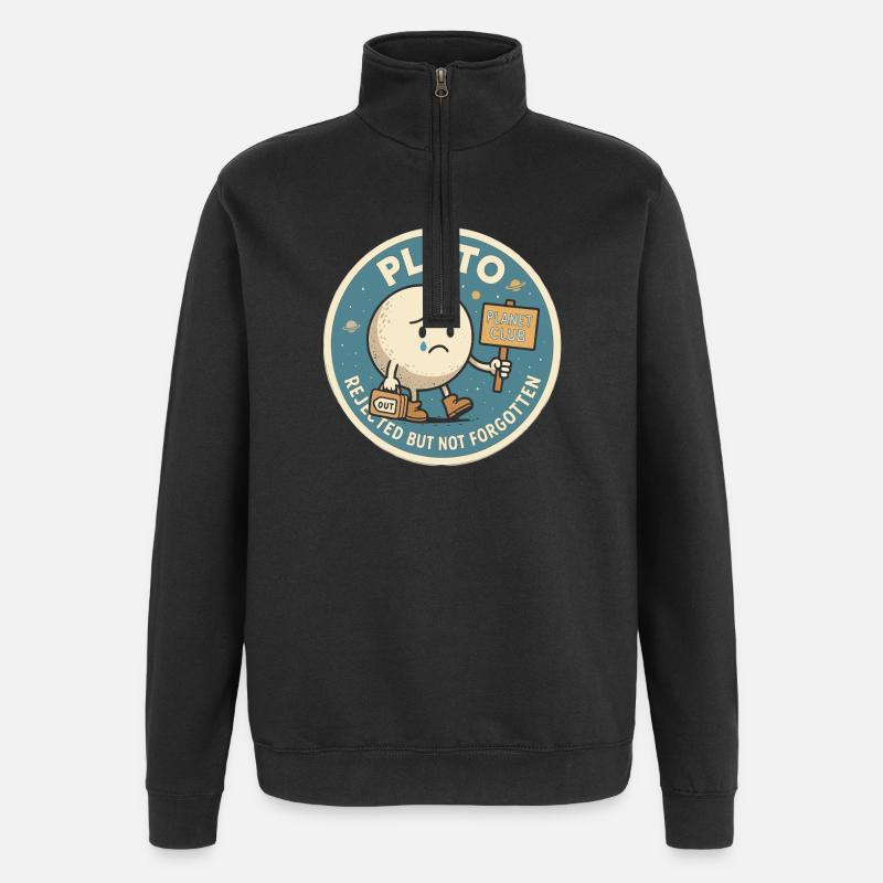 Pluton rejeté, mais pas oublié - Sweat à zip 1/4 - noir