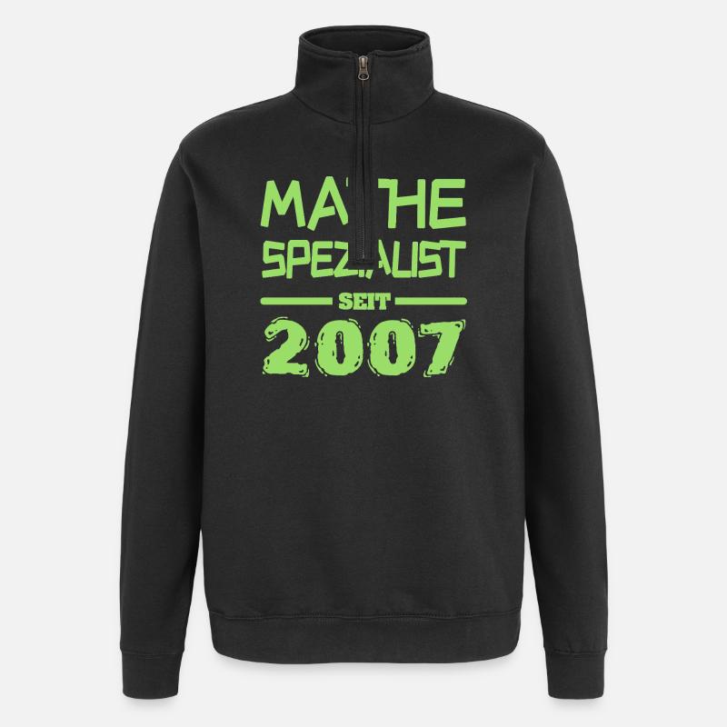 Mathespezialist 2007 - Quarter-Zip-Sweatshirt - Schwarz