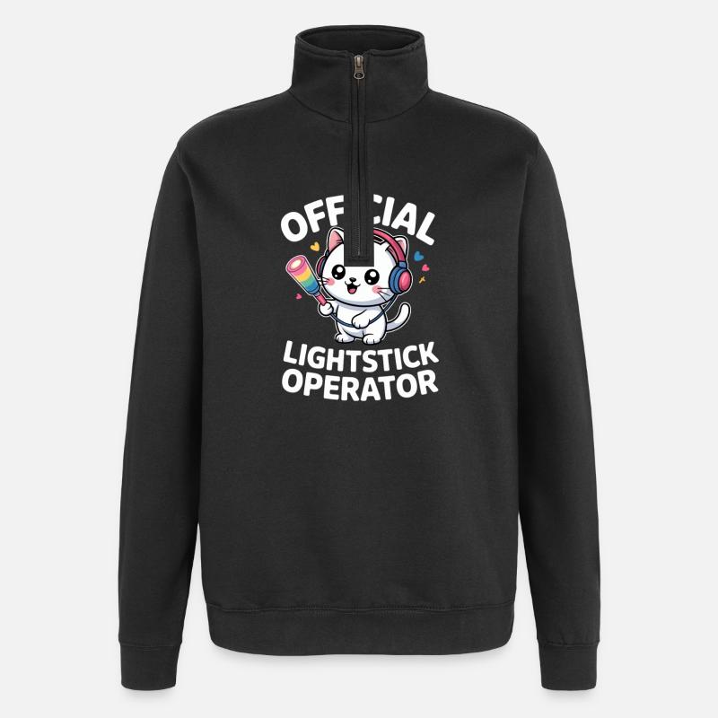 K-Pop Fan Lightstick Korea - Quarter-Zip Sweatshirt - black
