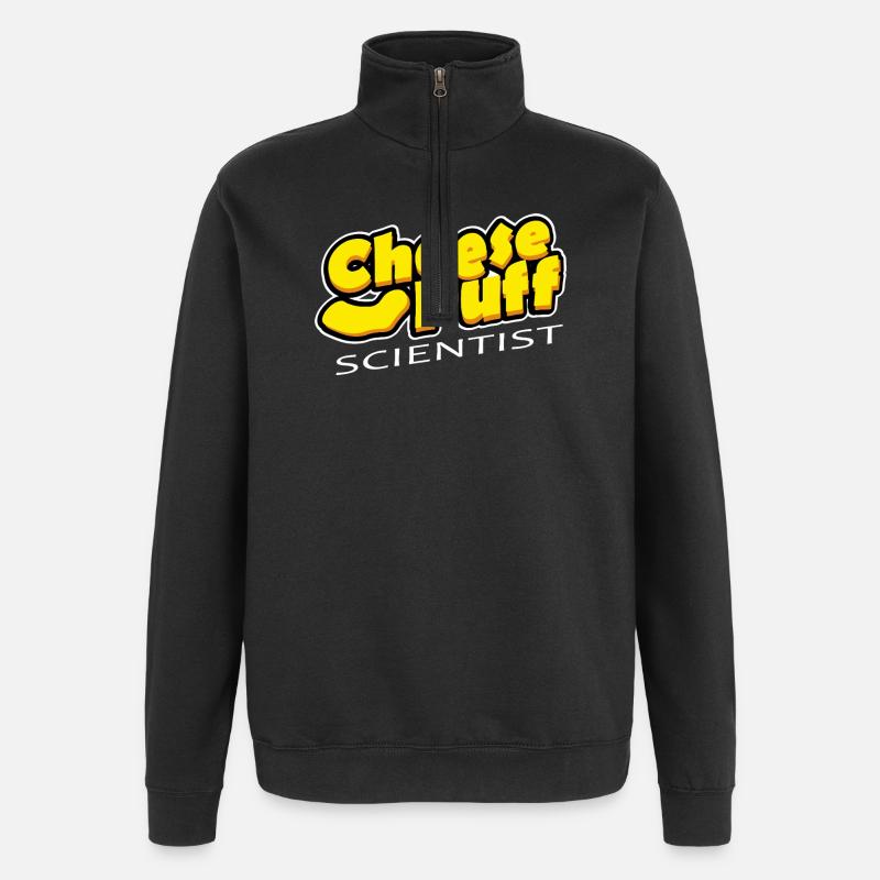 Käse-Puff-Wissenschaftler - Quarter-Zip-Sweatshirt - Schwarz
