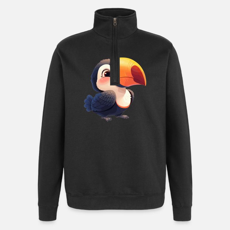 Tukane Tukan - Quarter-Zip-Sweatshirt - Schwarz