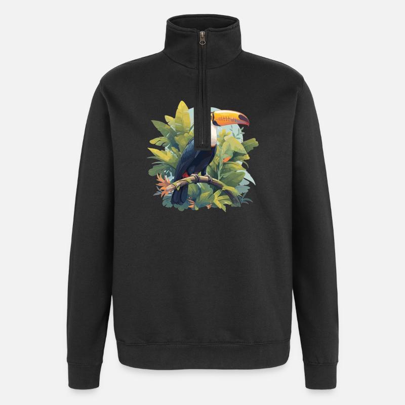 Toucans Toucan - Sweat à zip 1/4 - noir