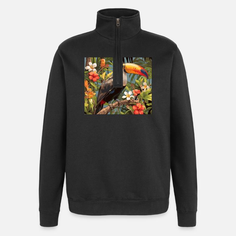 Toucans Toucan - Sweat à zip 1/4 - noir