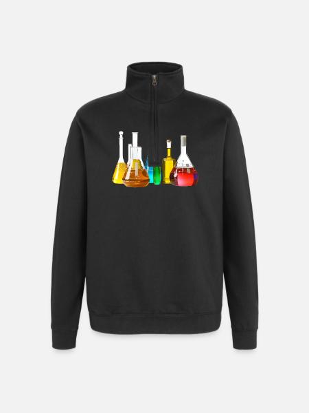 Bunte Laborgläser Kollektion - Quarter-Zip-Sweatshirt - Schwarz