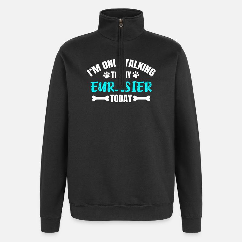 Eurasier - Quarter-Zip-Sweatshirt - Schwarz