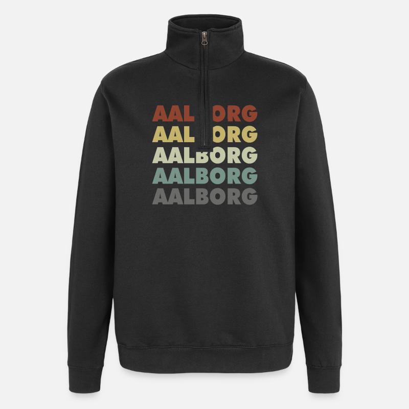 Aalborg - Danemark - Danemark - Scandinavie - Sweat à zip 1/4 - noir