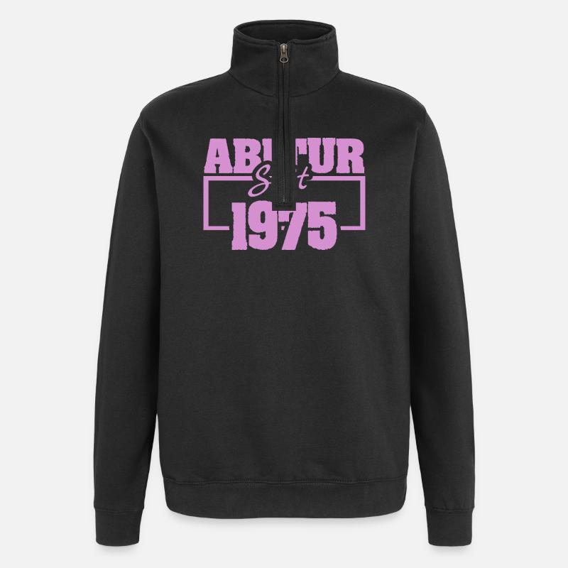 1975 - Sweat à zip 1/4 - noir