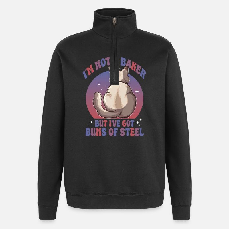 Chiignons de chat d’acier - Sweat à zip 1/4 - noir