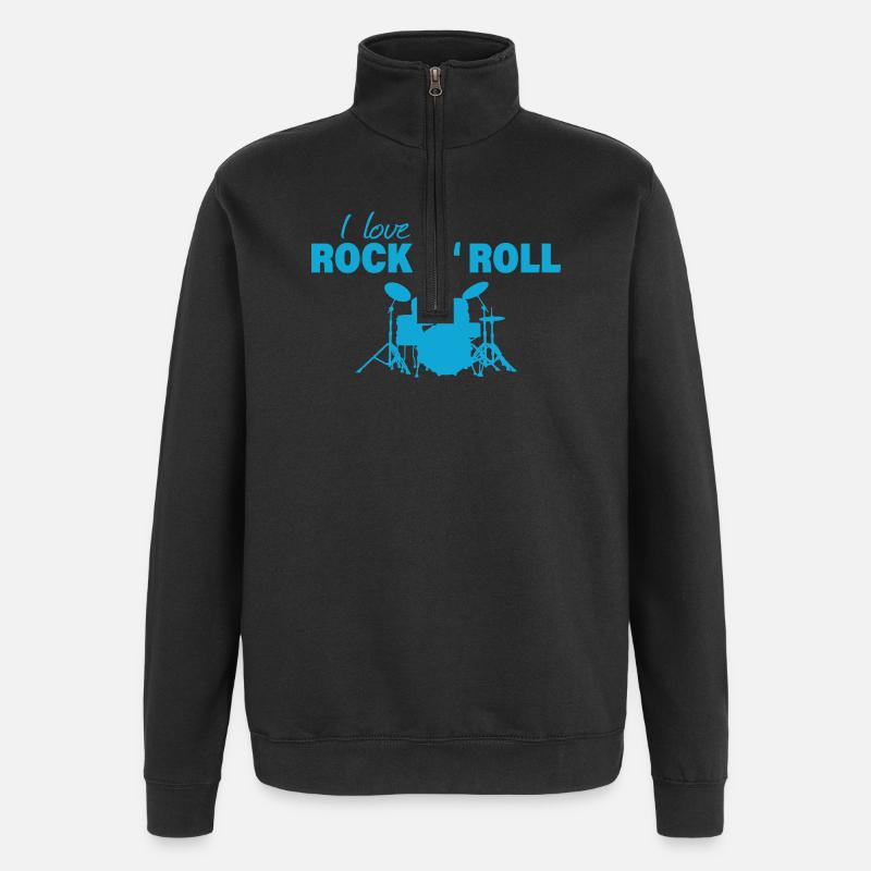 ROCK 'N' ROLL - Sweat à zip 1/4 - noir