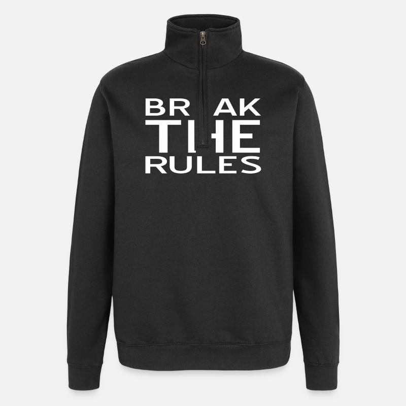 Réglementer - Sweat à zip 1/4 - noir