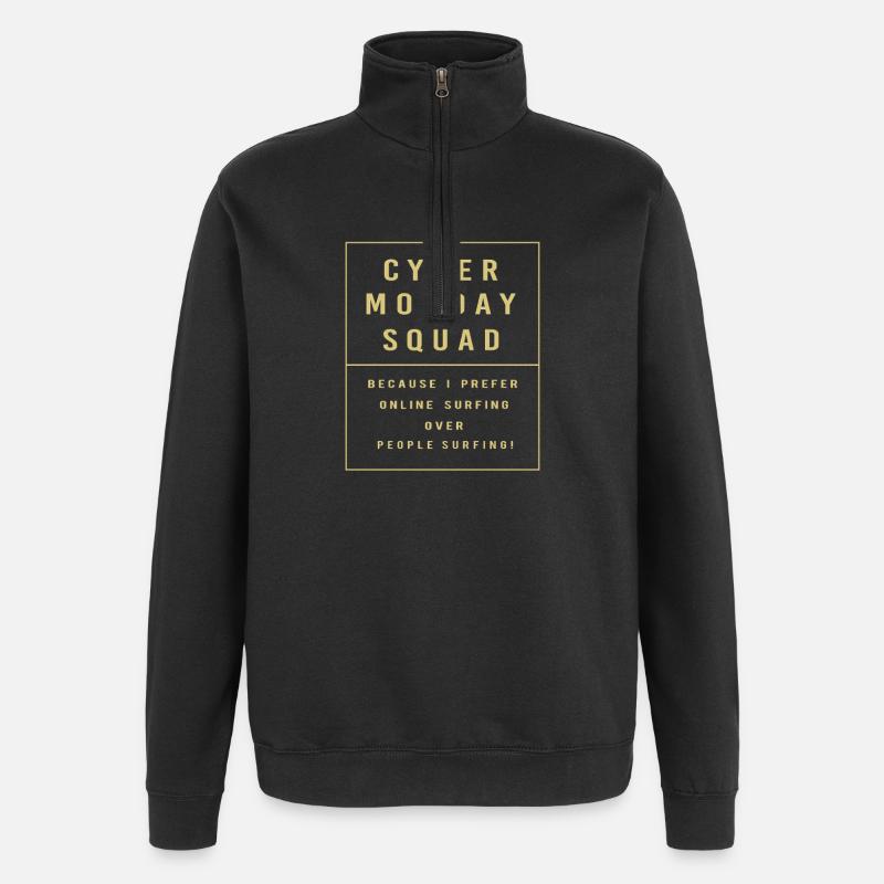 Virée shopping du Cyber Monday - Sweat à zip 1/4 - noir
