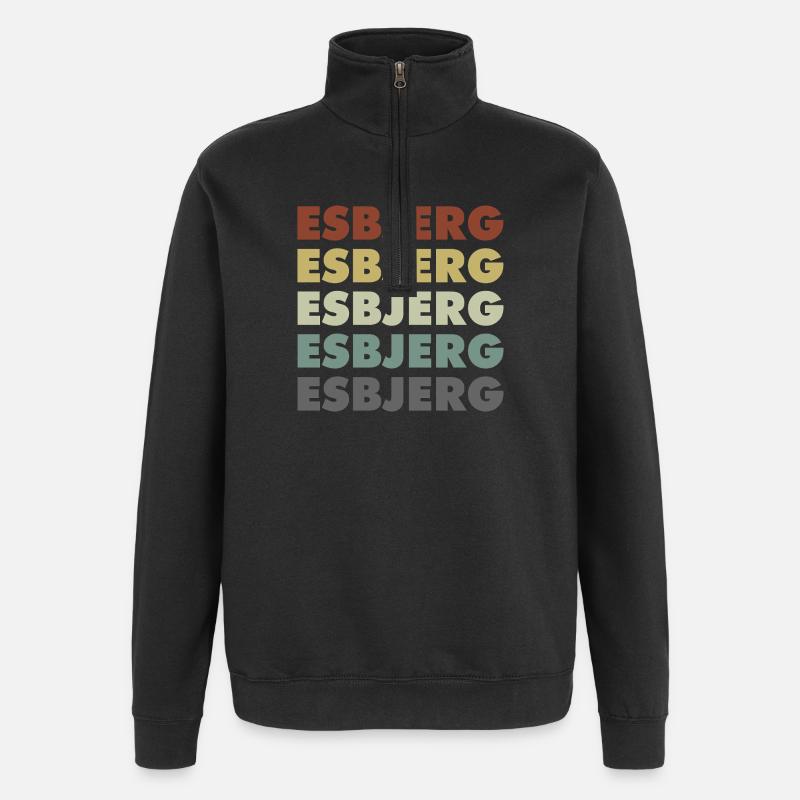 Esbjerg - Danemark - Danemark - Scandinavie - Sweat à zip 1/4 - noir