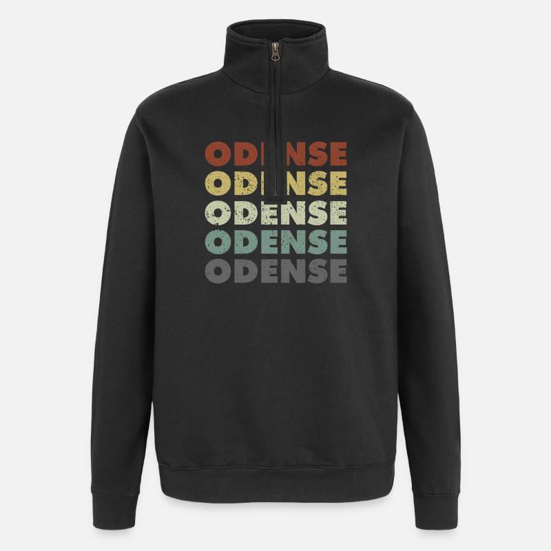 Odense - Danemark - Danemark - Scandinavie - Sweat à zip 1/4 - noir
