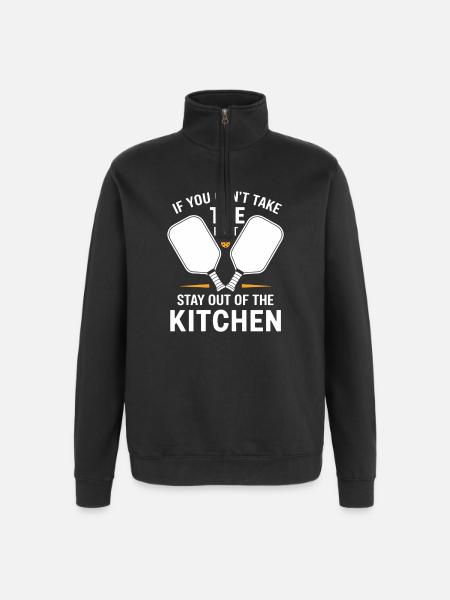 Dinkball Pickleball Outfit Paddle Crew - Quarter-Zip Sweatshirt - black
