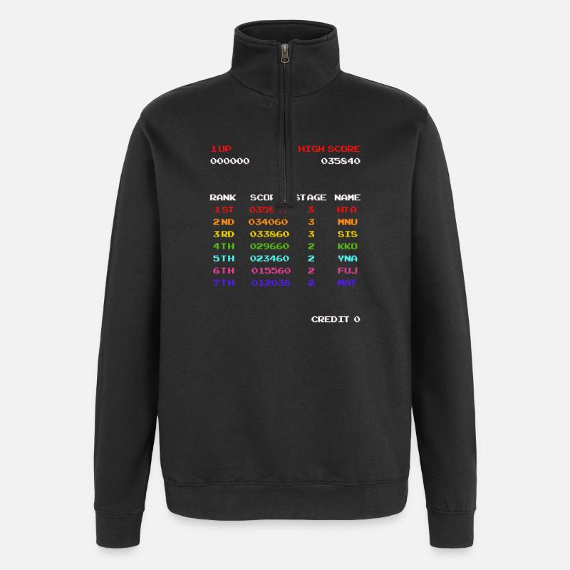 Score élevé - Sweat à zip 1/4 - noir