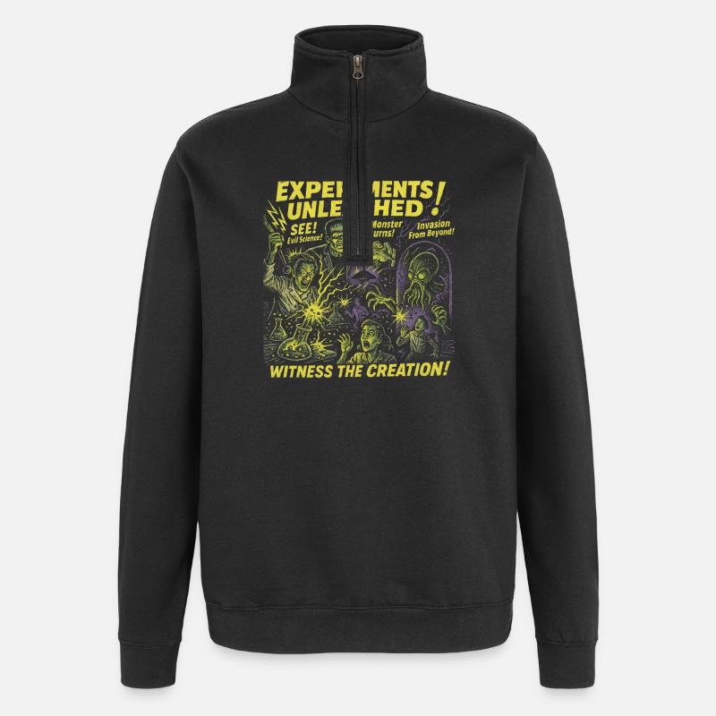 Experiments Unleashed Lab Movie Poster Halloween - Quarter-Zip Sweatshirt - black