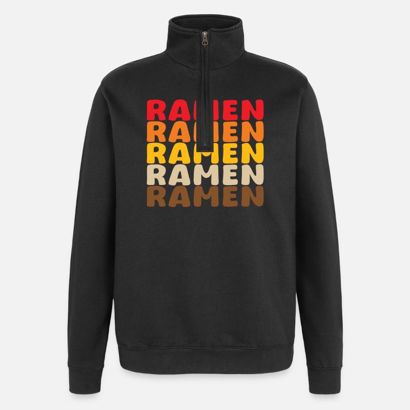Ramen en Palette Pop - Sweat à zip 1/4 - noir