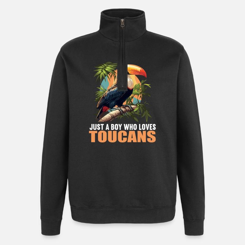 Toucans Toucan - Quarter-Zip Sweatshirt - black