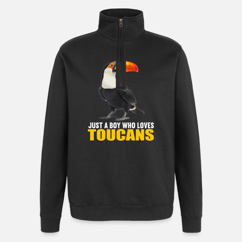 Tukane Tukan - Quarter-Zip-Sweatshirt - Schwarz