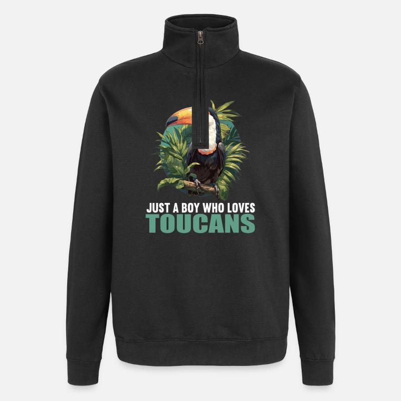 Toucans Toucan - Sweat à zip 1/4 - noir