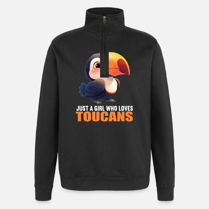 Toucans Toucan - Quarter-Zip Sweatshirt - black