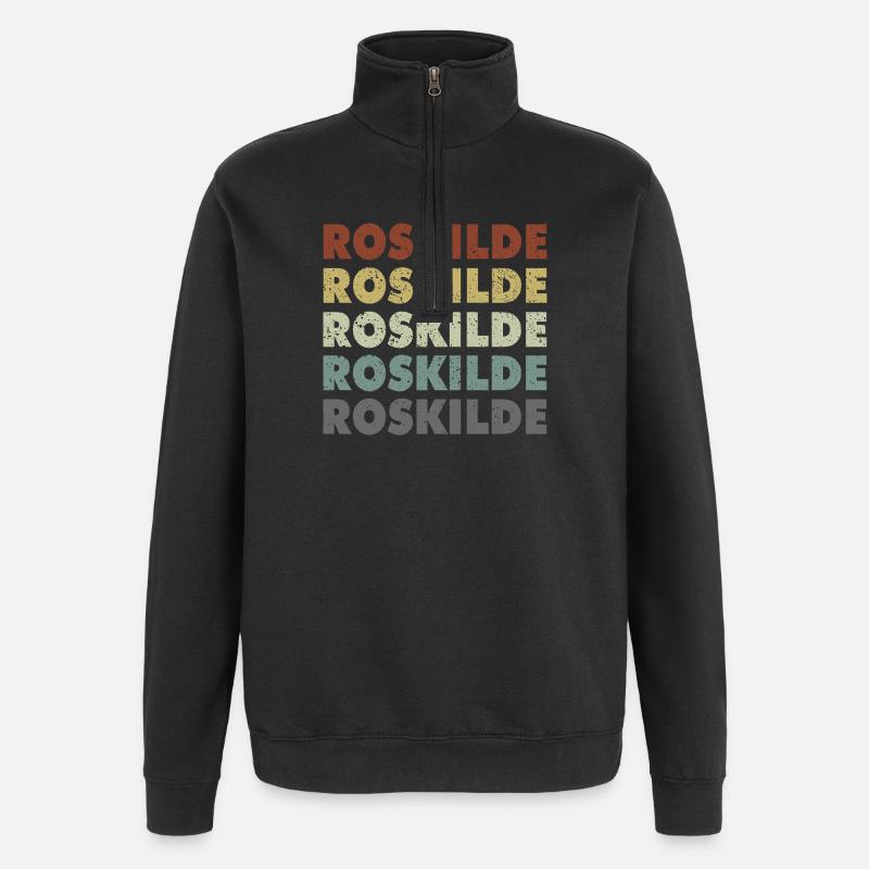 Roskilde - Danemark - Danemark - Scandinavie - Sweat à zip 1/4 - noir
