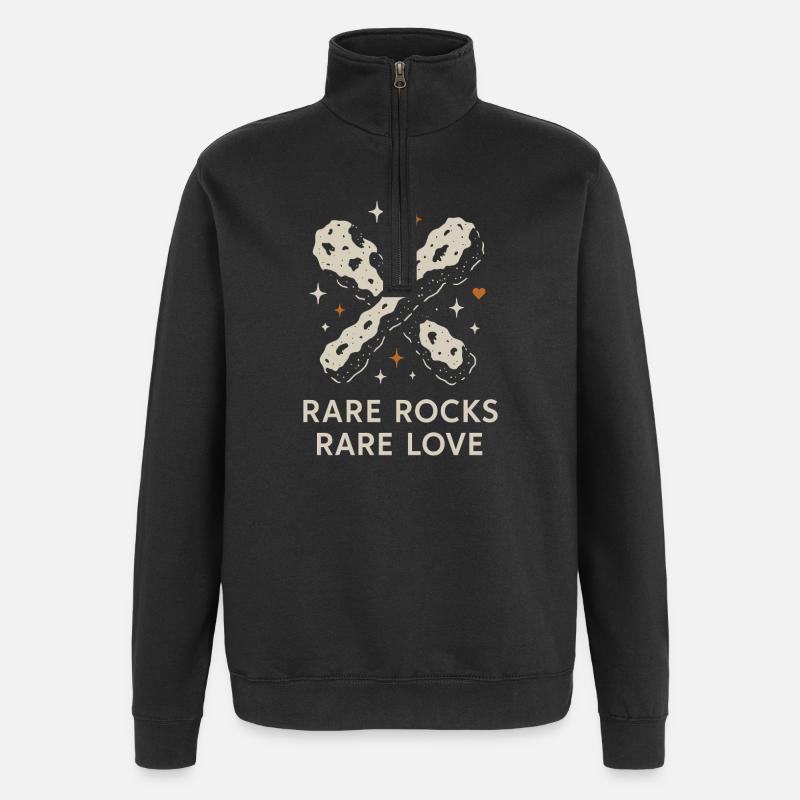 Meteoritskollektor Gefallen Stern Kosmisches - Quarter-Zip-Sweatshirt - Schwarz