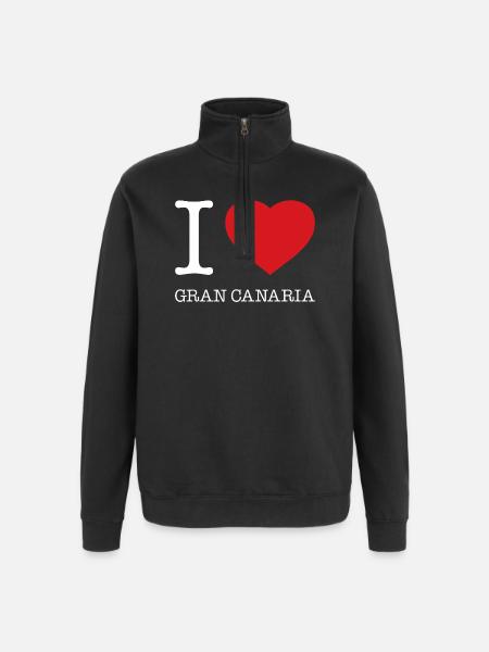 J’adore Gran Canaria - Sweat à zip 1/4 - noir