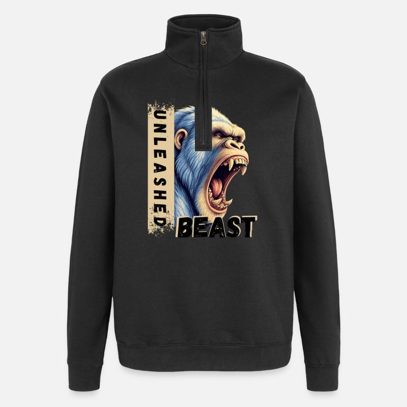 Gorrila UNLEASHED - Gym - Quarter-Zip Sweatshirt - black