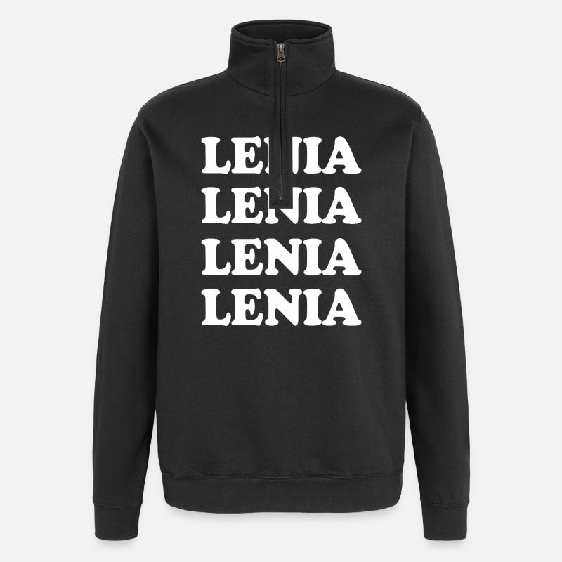 Lenia comme nom - Sweat à zip 1/4 - noir
