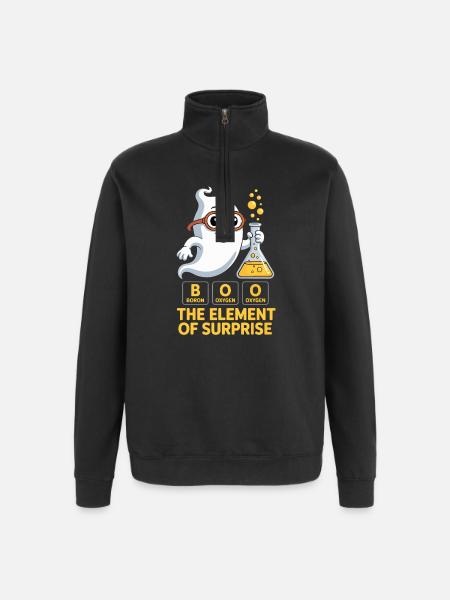 Halloween Chemie Laboratorium Humor - Sweatshirt met 1/4-rits - zwart