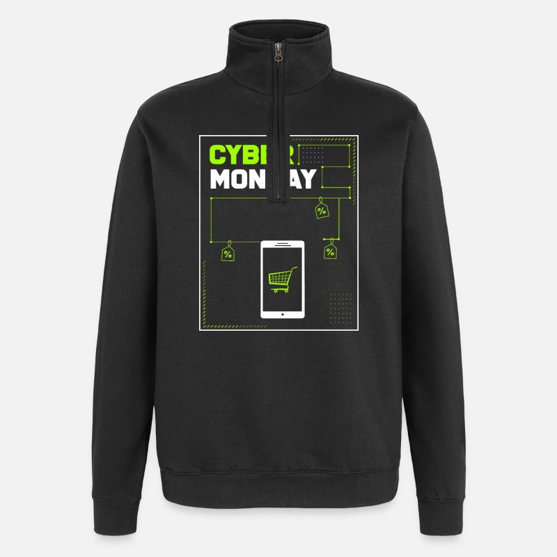 Virée shopping du Cyber Monday - Sweat à zip 1/4 - noir