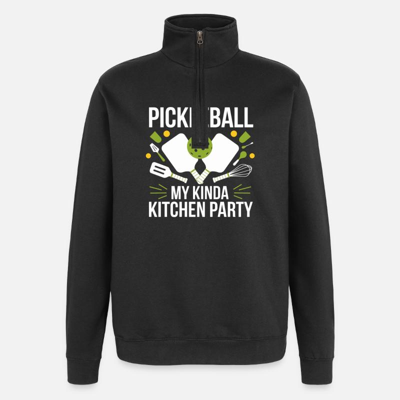 Pickleball My Kinda Kitchen Party - Quarter-Zip Sweatshirt - black