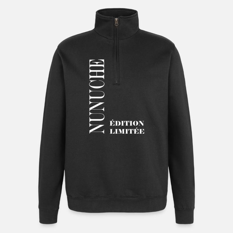  Edition Limitee Nunuche  - Sweat à zip 1/4 - noir