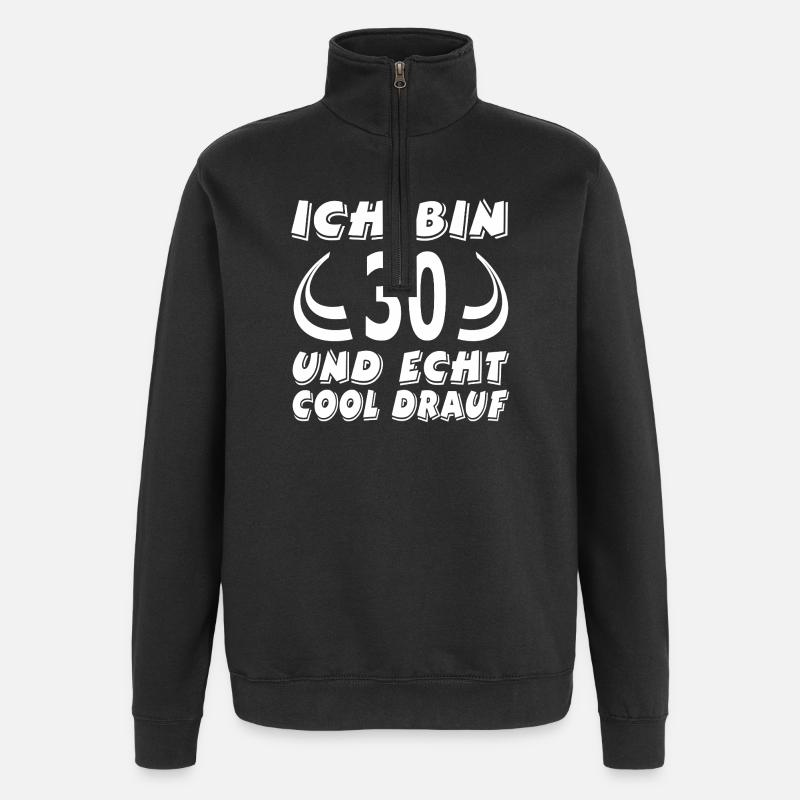 Anniversaire 30 - Sweat à zip 1/4 - noir