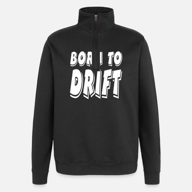 Auto - Quarter-Zip-Sweatshirt - Schwarz
