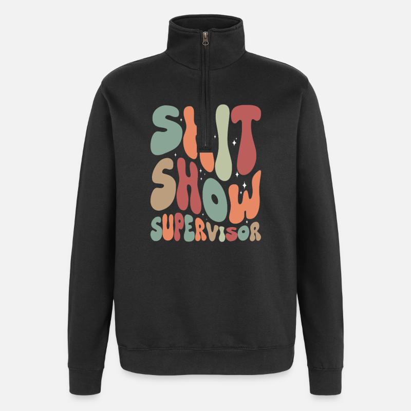 Superviseur de spectacle de merde - Sweat à zip 1/4 - noir