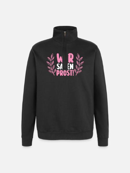 JGA Team Braut Junggesellinnenabschied - Quarter-Zip-Sweatshirt - Schwarz