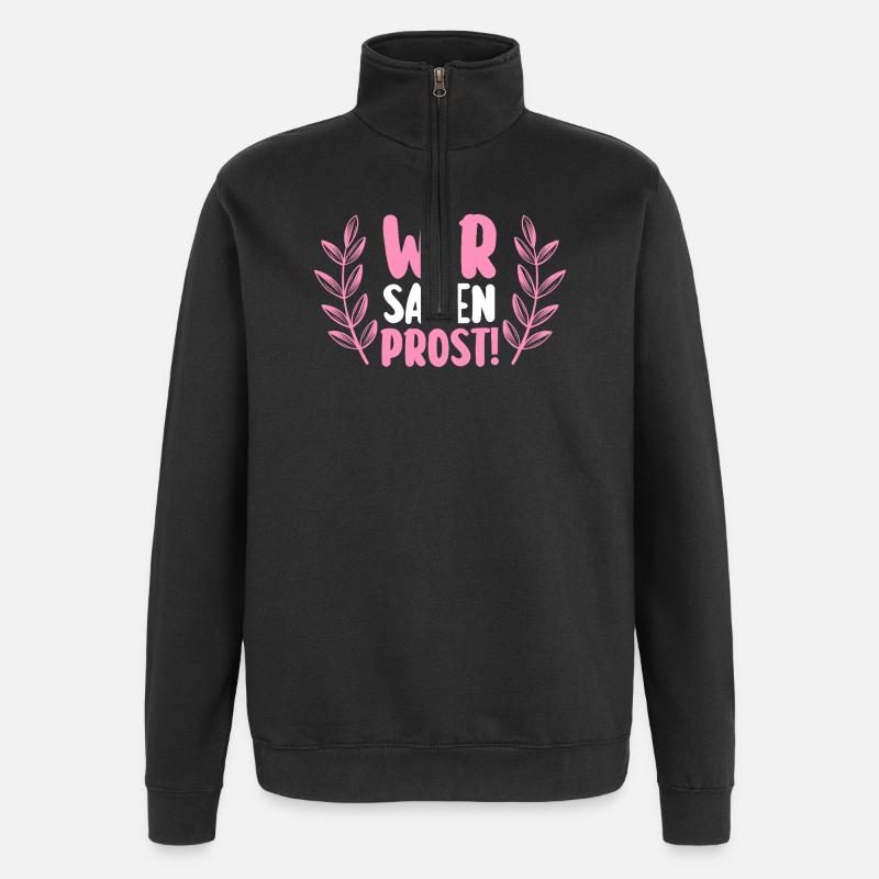 JGA Team Braut Junggesellinnenabschied - Quarter-Zip-Sweatshirt - Schwarz