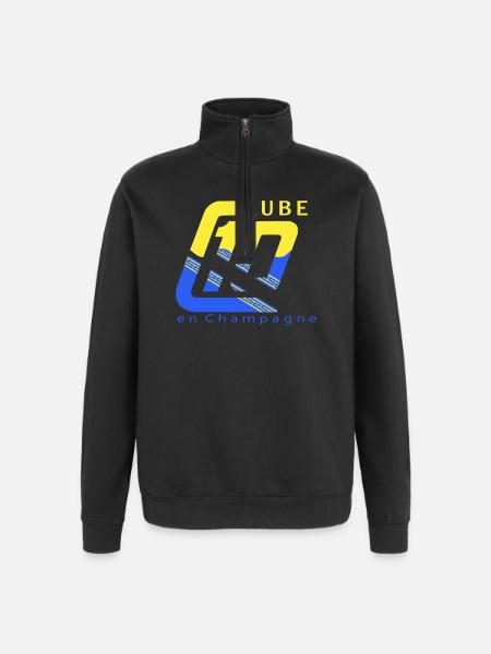 Logo 10 Aube - Sweat à zip 1/4 - noir