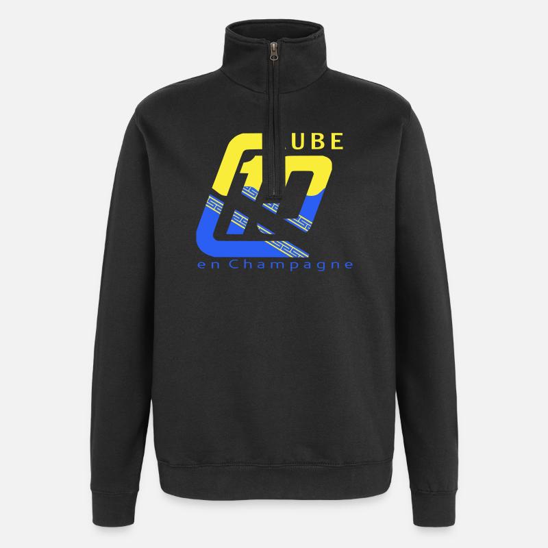 Logo 10 Aube - Sweat à zip 1/4 - noir