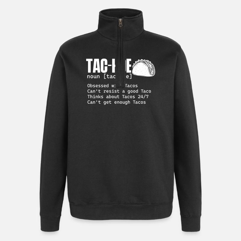Tac Funny Taco Définition Humour - Sweat à zip 1/4 - noir